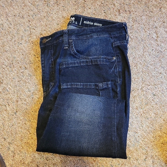 Lee Denim - Lee Womens Midrise Skinny Jeans - Dark Blue